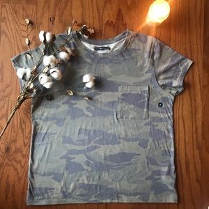 Abercrombie Crewneck Camo Boyfriend Tee